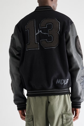 Teddy regular en cuir x MDLR - Noir