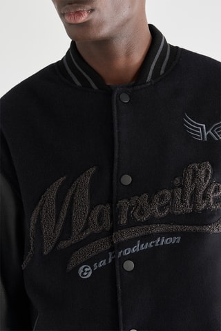 Teddy regular en cuir x MDLR - Noir