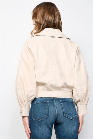 Veste en cuir d’agneau - Ecru