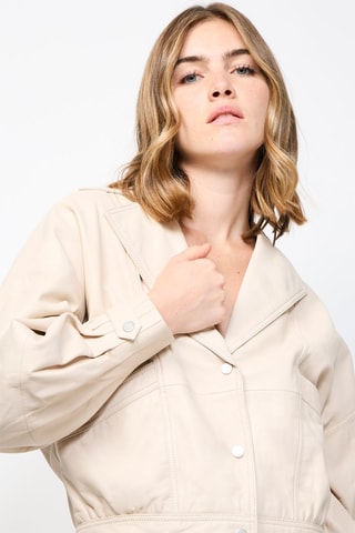 Veste en cuir d’agneau - Ecru