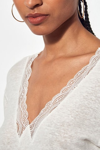 Top en lin Damn - Ecru chiné