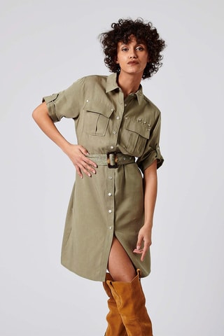 Robe chemise Cyril - Kaki