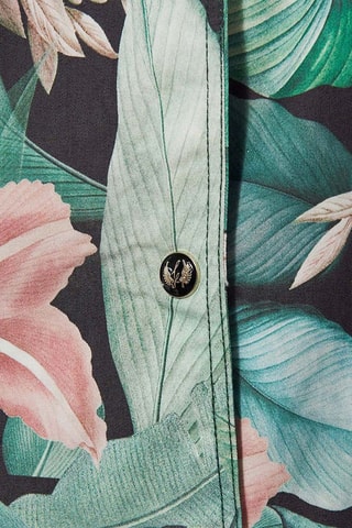 Robe droite Bena Anthracite et vert clair