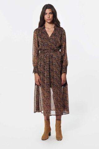 Robe midi Nawo - Marron