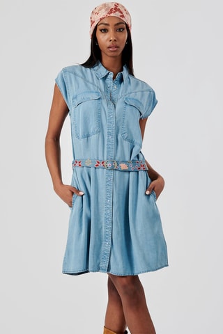 Robe regular sans manches - Bleu clair