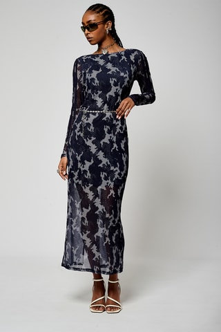 Robe longue - Bleu marine