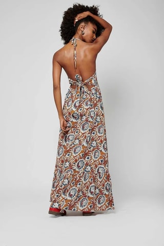 Robe longue dos nu Sanda - Miel