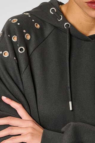 Robe sweat à capuche Meg  - Gris foncé