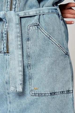 Robe regular délavée en jean Brune - Bleu