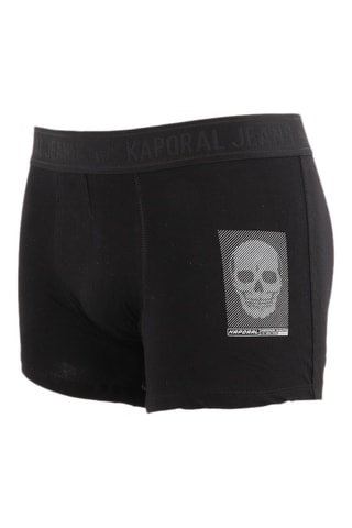 2 boxers en coton biologique Robin - Noir et gris clair