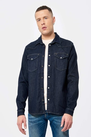 Surchemise en jean Diego - Bleu marine