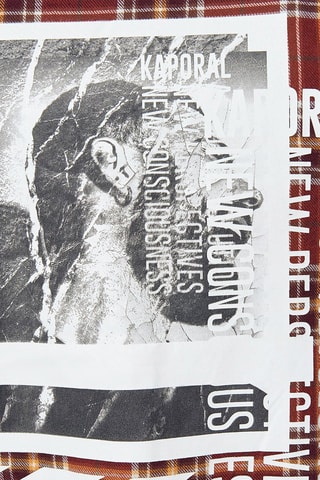 Chemise regular en coton biologique Paz - Rouge brique