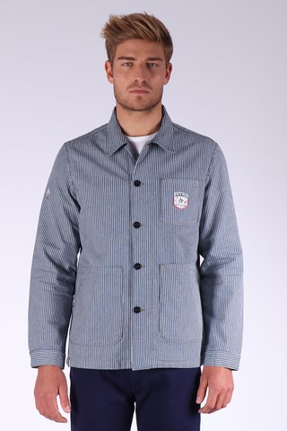 Surchemise Paul - Bleu marine et blanc