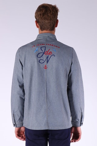 Surchemise Paul - Bleu marine et blanc