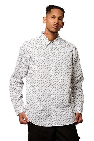 Chemise regular en coton biologique Bayun - Blanc