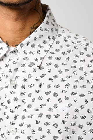 Chemise regular en coton biologique Bayun - Blanc