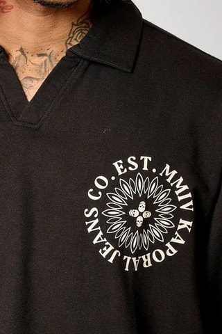 Polo en coton biologique Jamba - Noir