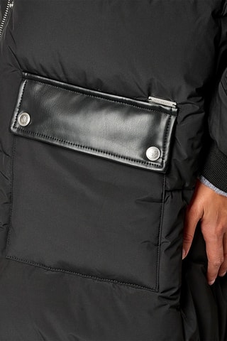 Doudoune regular à capuche - Noir