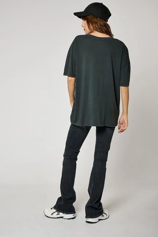 T-shirt oversize en coton biologique Sassy - Noir