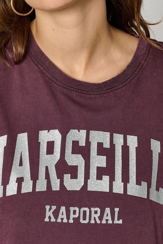 T-shirt oversize en coton biologique Sassy - Bordeaux