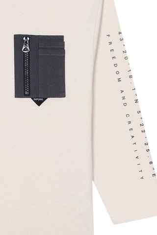 T-shirt en coton biologique Edge - Ecru