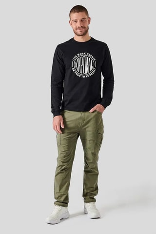 T-shirt regular en coton biologique - Noir