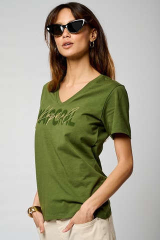 T-shirt en coton biologique Vasicw11 - Kaki