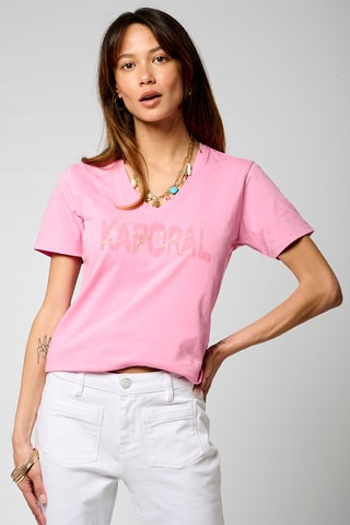 T-shirt en coton biologique Vasic - Rose