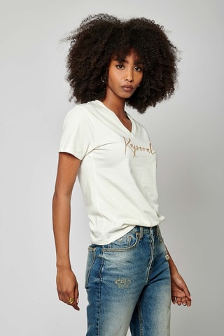 T-shirt en coton biologique Signe - Blanc