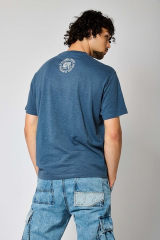 T-shirt regular en coton biologique Viggo - Bleu marine