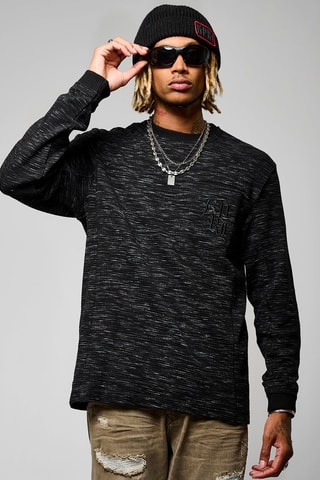 T-shirt regular Kad  - Noir chiné