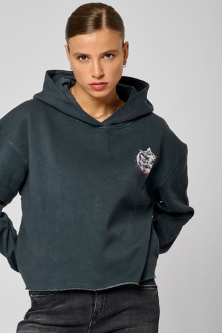 Sweat regular à capuche Sybil - Gris anthracite