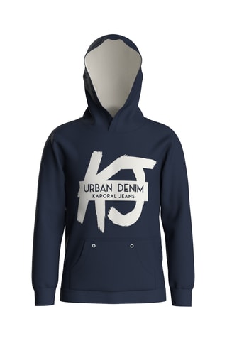 Sweat à capuche Mix  - Bleu marine