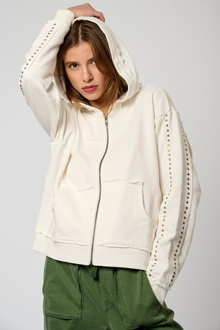 Sweat à capuche Vitra - Écru