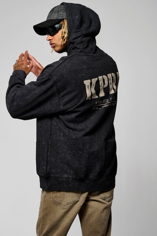 Sweat regular à capuche Roky  - Noir