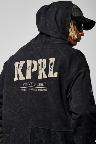 Sweat regular à capuche Roky  - Noir