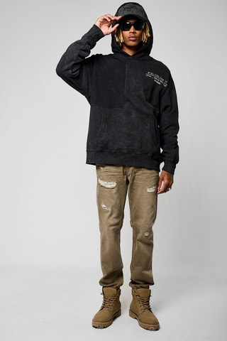 Sweat regular à capuche Roky  - Noir