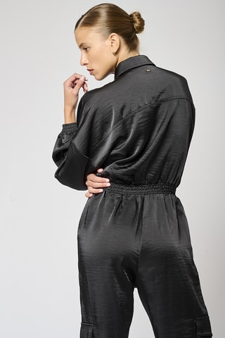 Combinaison satinée Sick - Noir