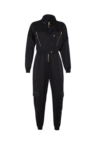 Combinaison satinée Sick - Noir