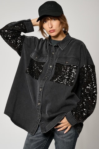 Chemise relaxed Suzy  - Noir