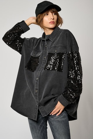 Chemise relaxed Suzy  - Noir