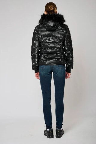 Doudoune regular à capuche - Noir