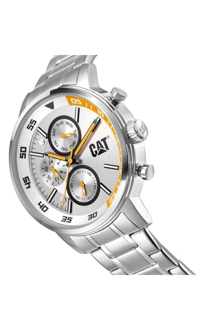 Orologio al quarzo in acciaio - Argentato e giallo