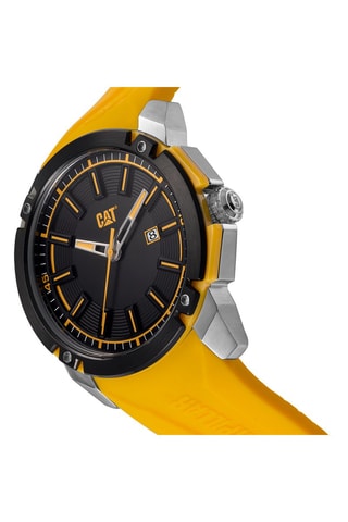 Orologio al quarzo in silicone - Nero e giallo