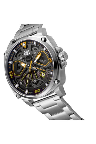 Orologio al quarzo in acciaio - Nero e giallo