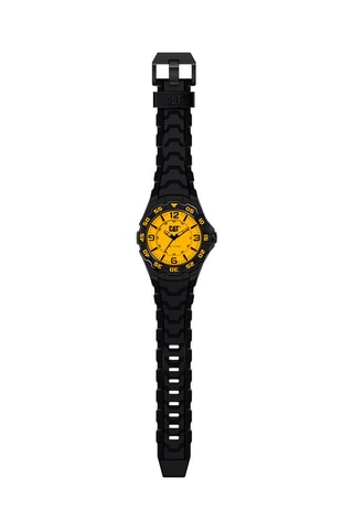 Orologio al quarzo in gomma - Nero e giallo