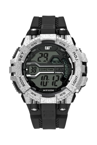 Orologio al quarzo digitale in poliuretano - Nero e argentato