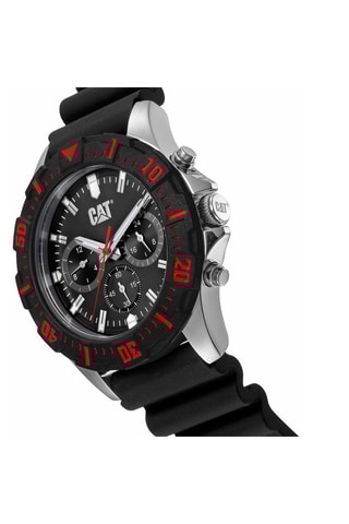 Orologio in silicone - GMT - Nero e rosso