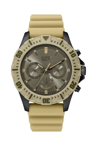 Orologio in silicone - GMT - Beige e kaki