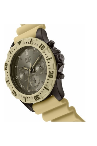 Orologio in silicone - GMT - Beige e kaki